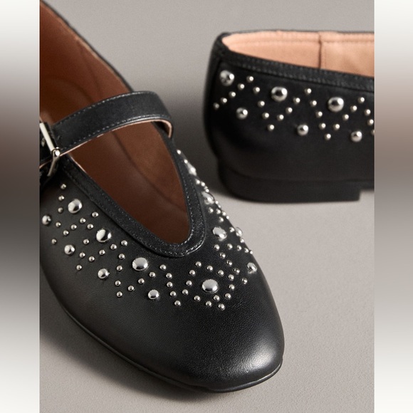 Anthropologie Bibi Lou Studded Mary Jane Flats - Picture 6 of 7